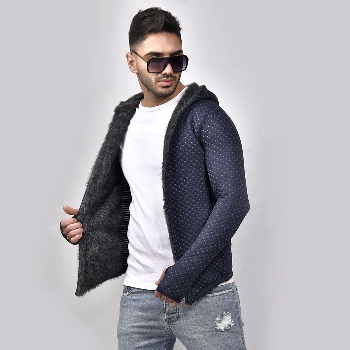 هودی مردانه مدل arad رنگ سرمه ای