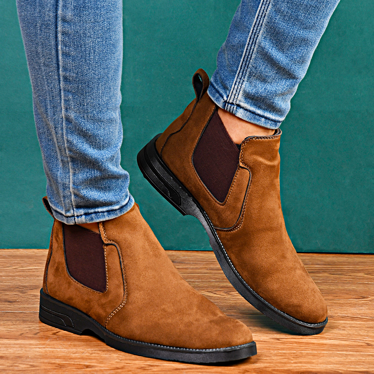 کفش ساقدار قهوه ای مردانه مدل Alvand