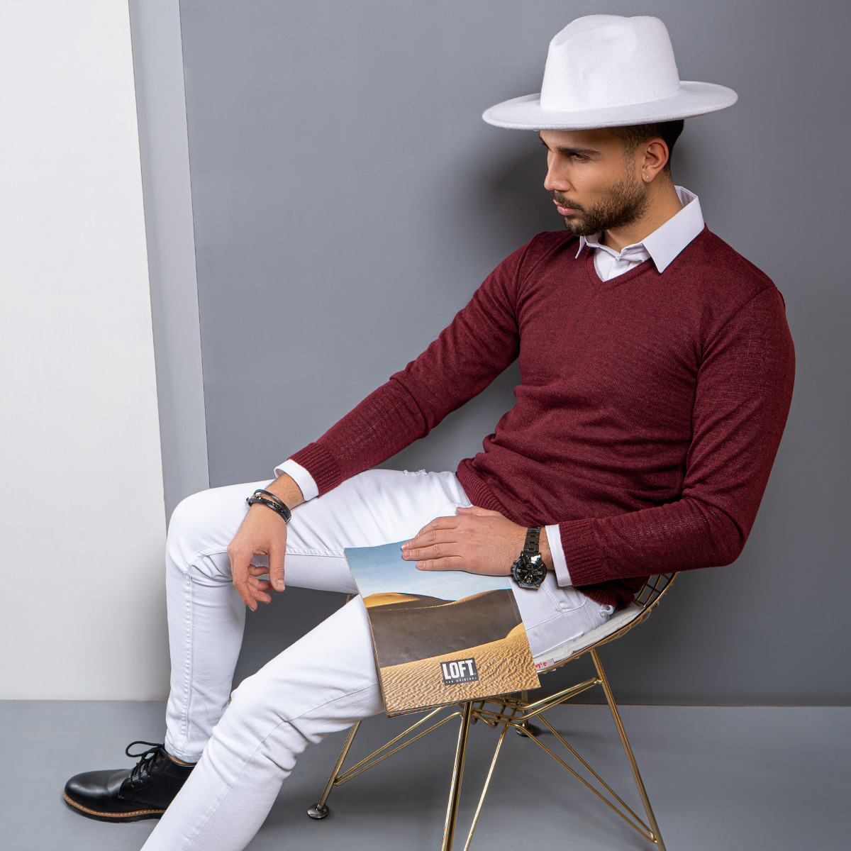 پلیور بافت مردانه مدل Nakisa