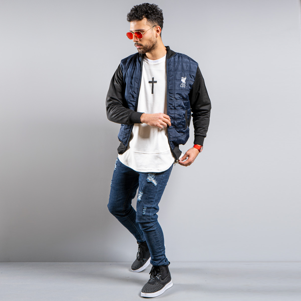 سويشرت مردانه مدل Rachel رنگ آبي