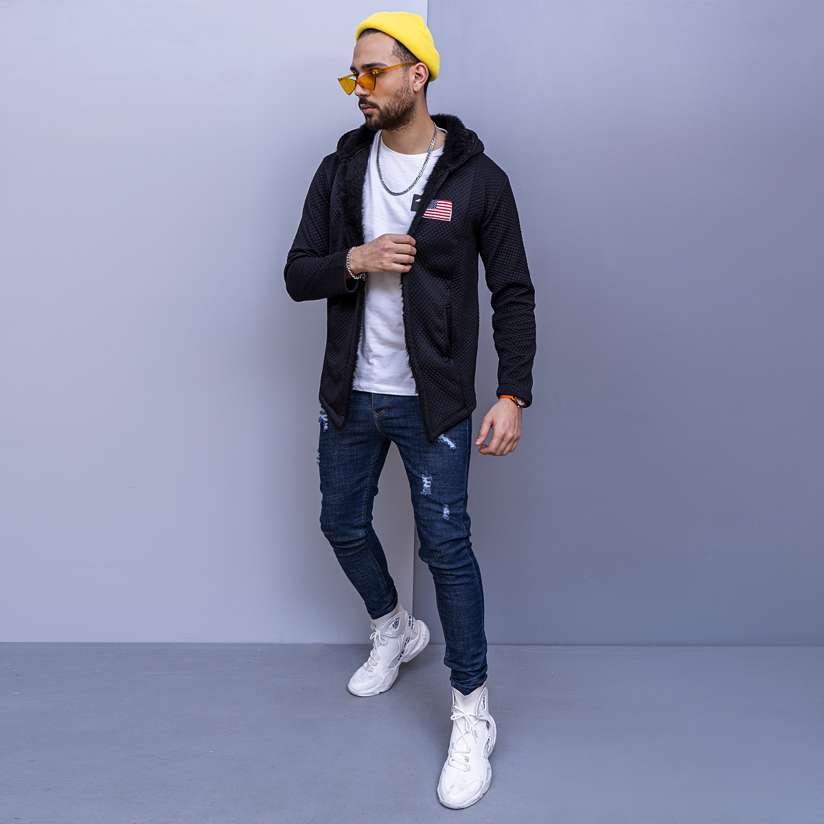 هودی لبه خزدار مردانه مدل barsan