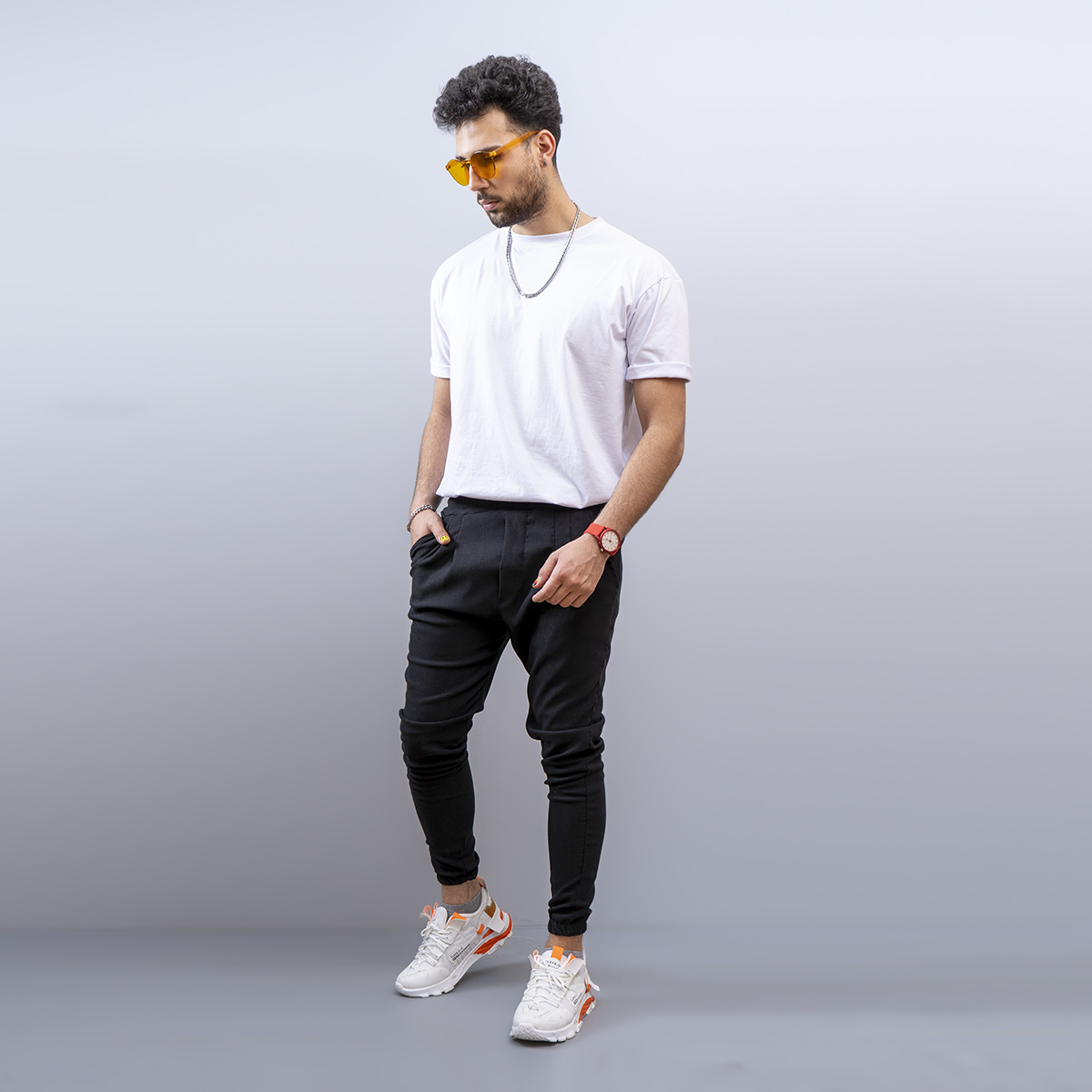 شلوار اسلش مشكي مردانه مدل Sharon