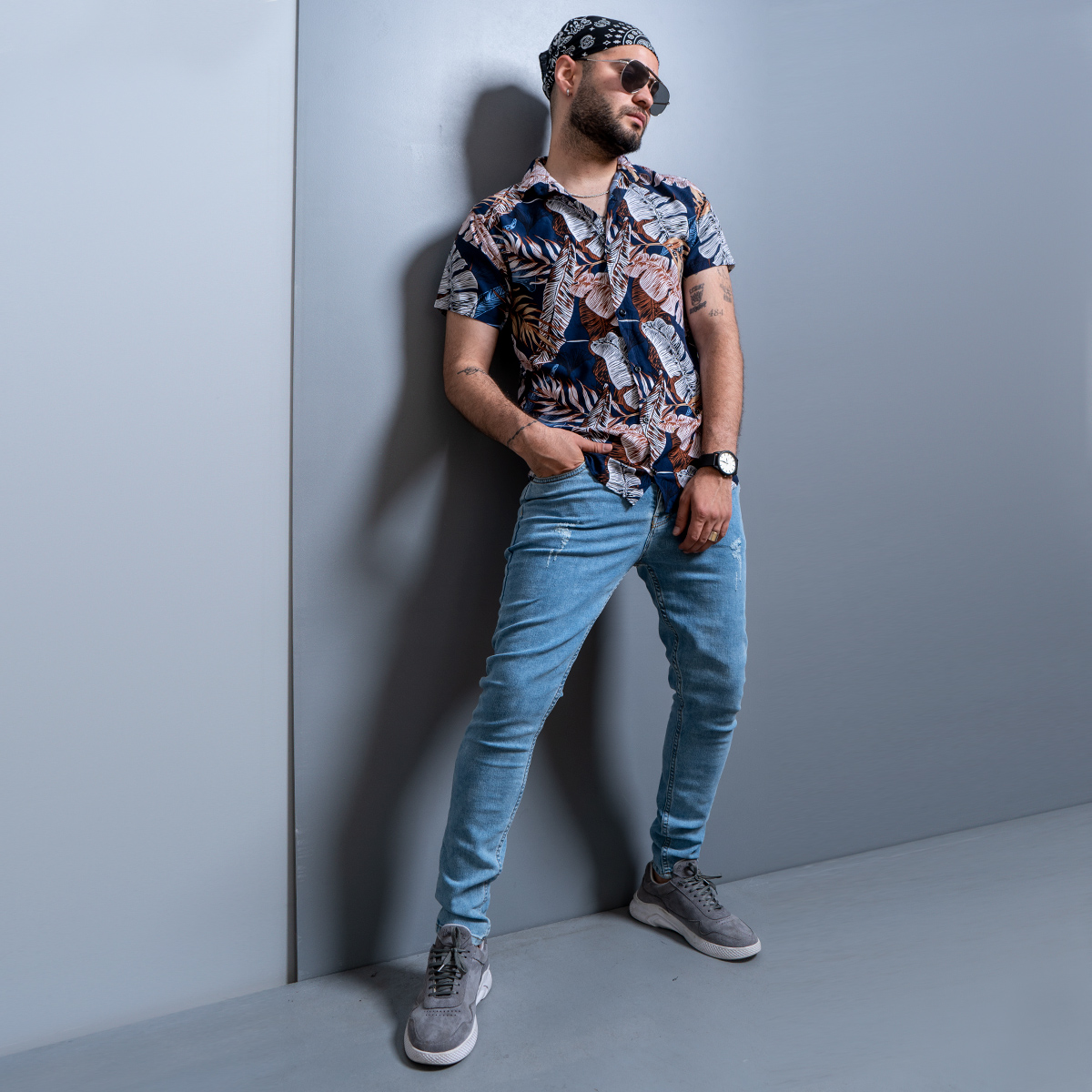 پيراهن هاوايي مردانه مدل Lian