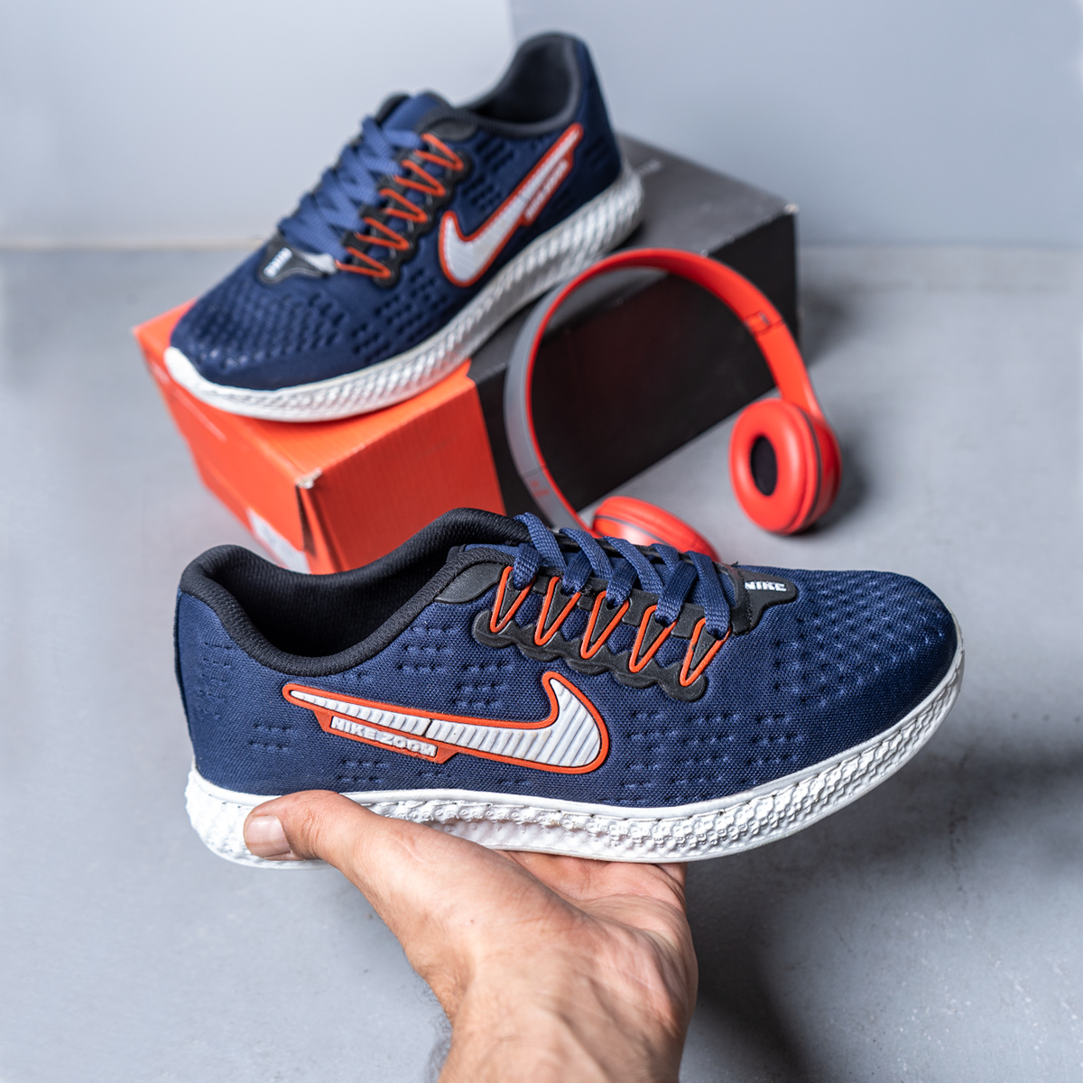 كفش ورزشي Nike مردانه سرمه اي مدل vamsi