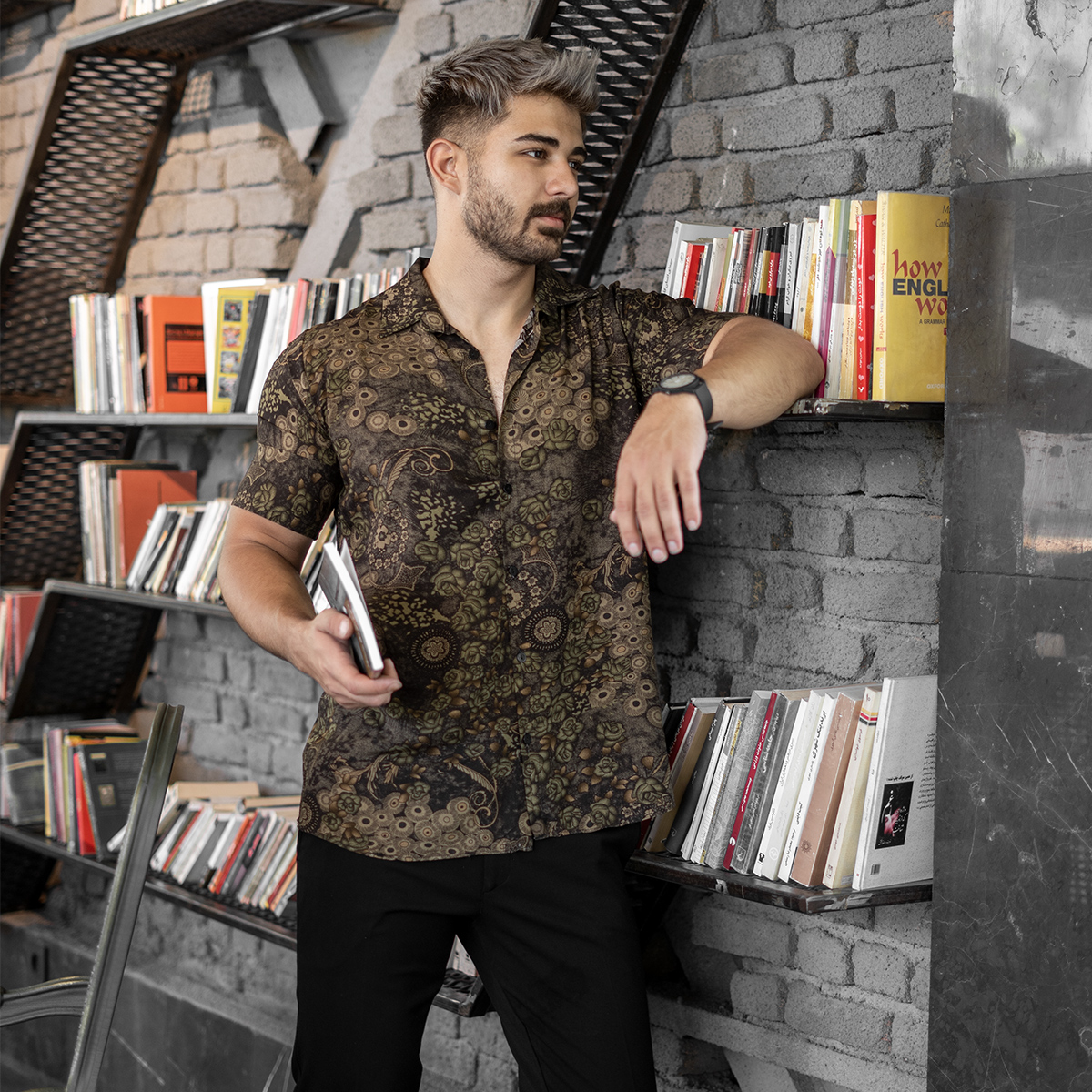 پيراهن هاوايي مردانه مدل Stefan