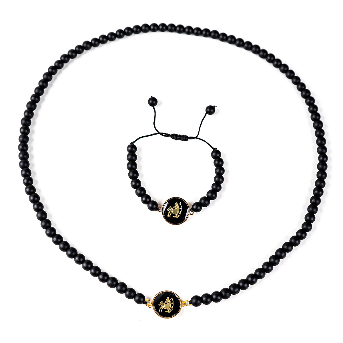 نیم ست مهره ای مشکی مدل Azar