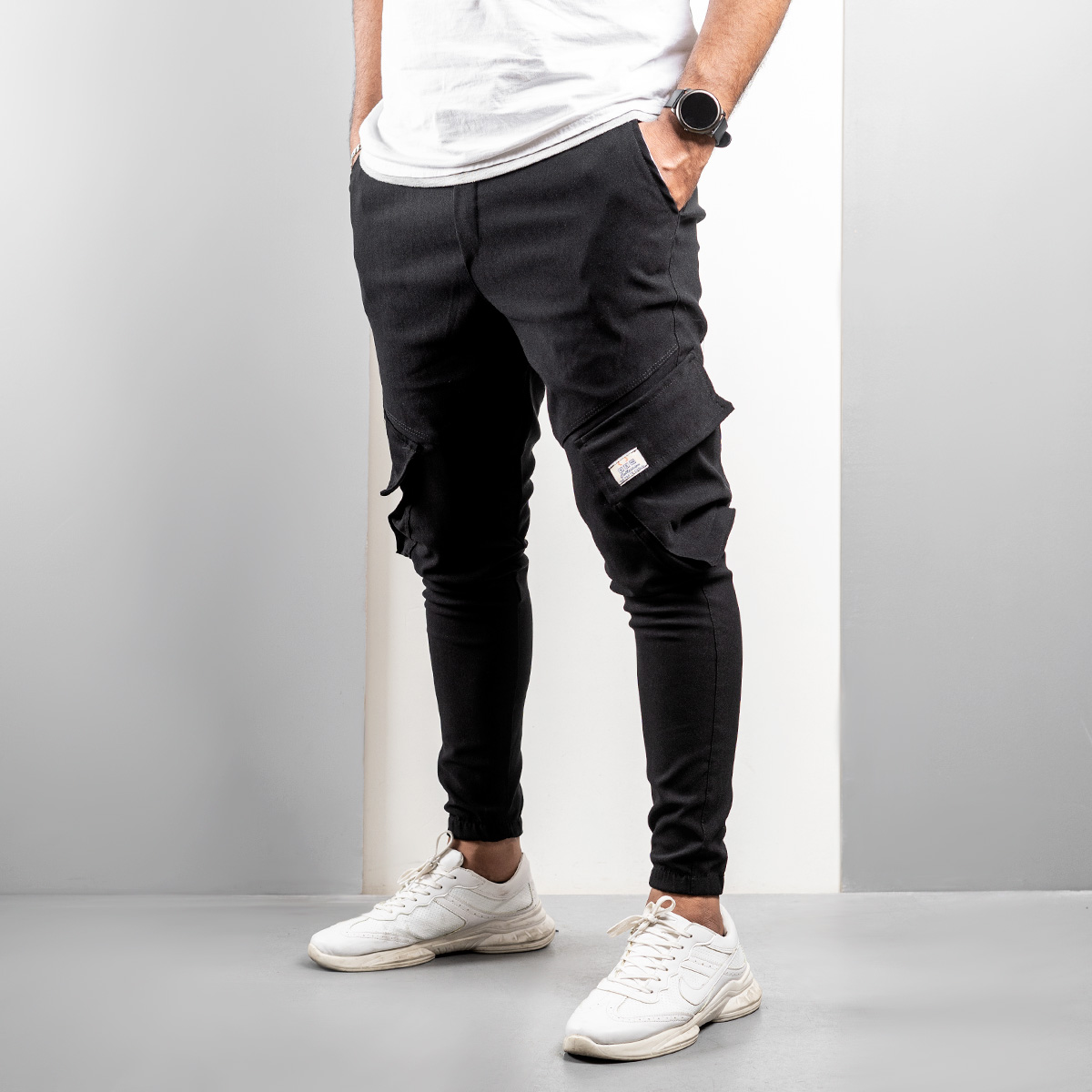 شلوار اسلش مشکی مردانه مدلpotin