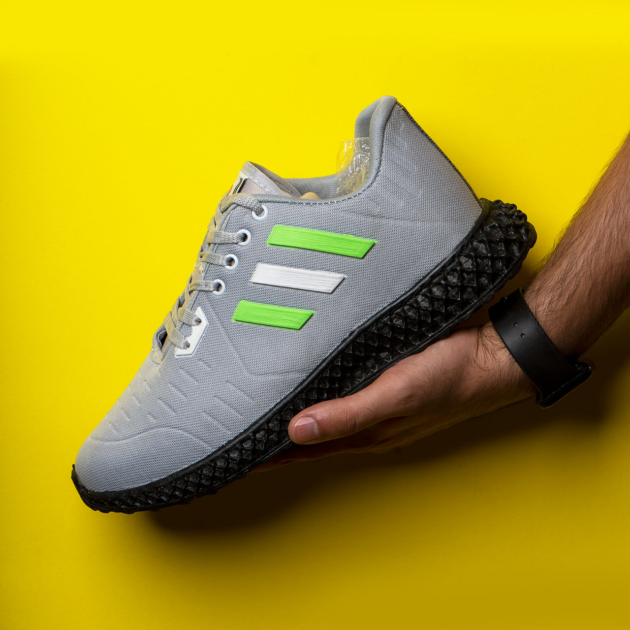 کفش مردانه سه خط طوسی مدل Dayan(T)