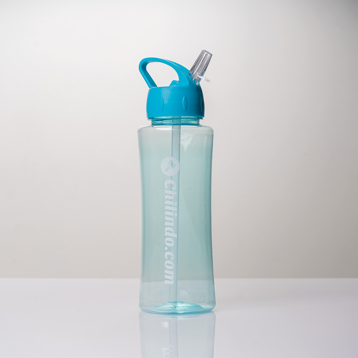 قمقمه آب آبی روشن مدل نوشته