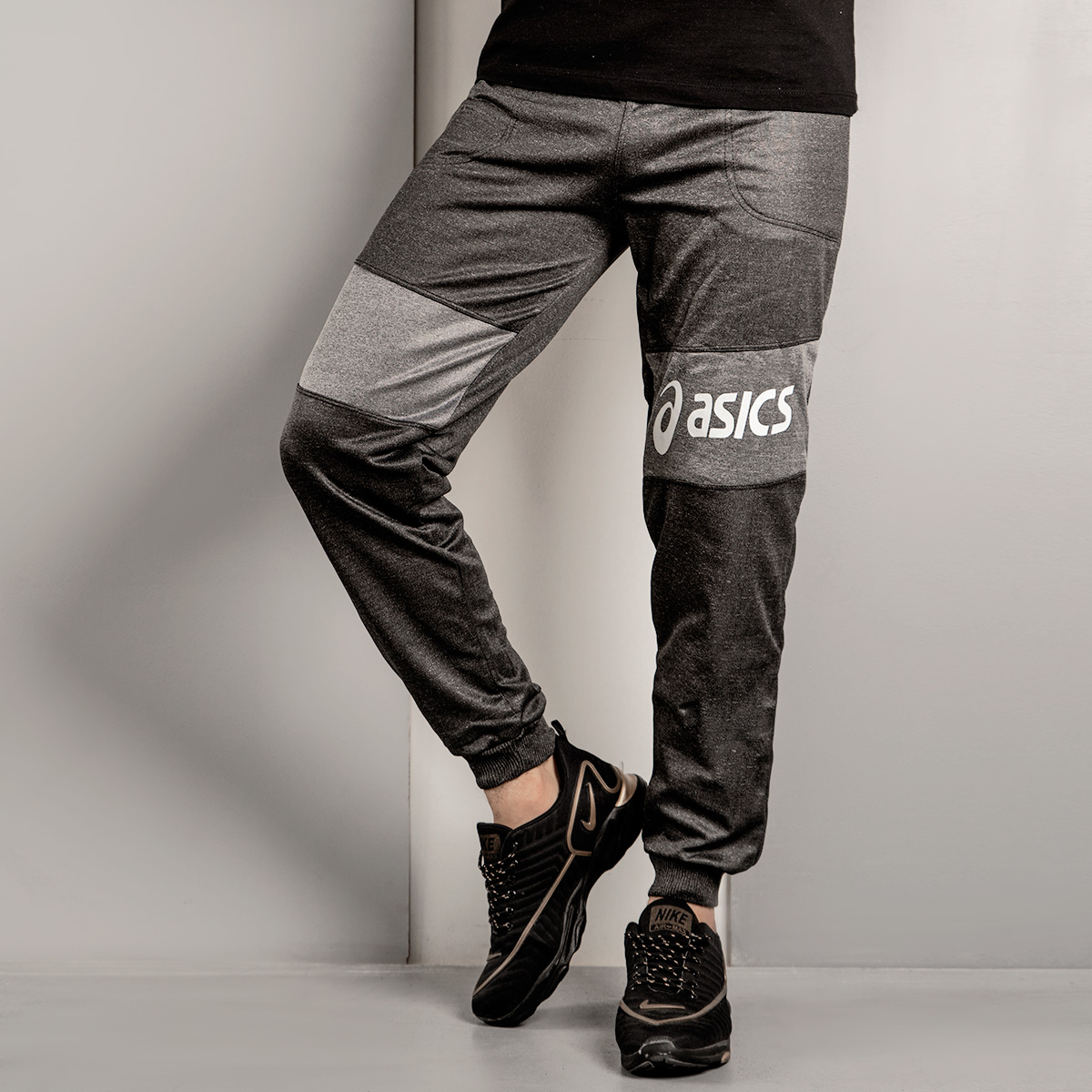 شلوار اسلش اسیکس مردانه (T)دو رنگ ذغالی مدل K80