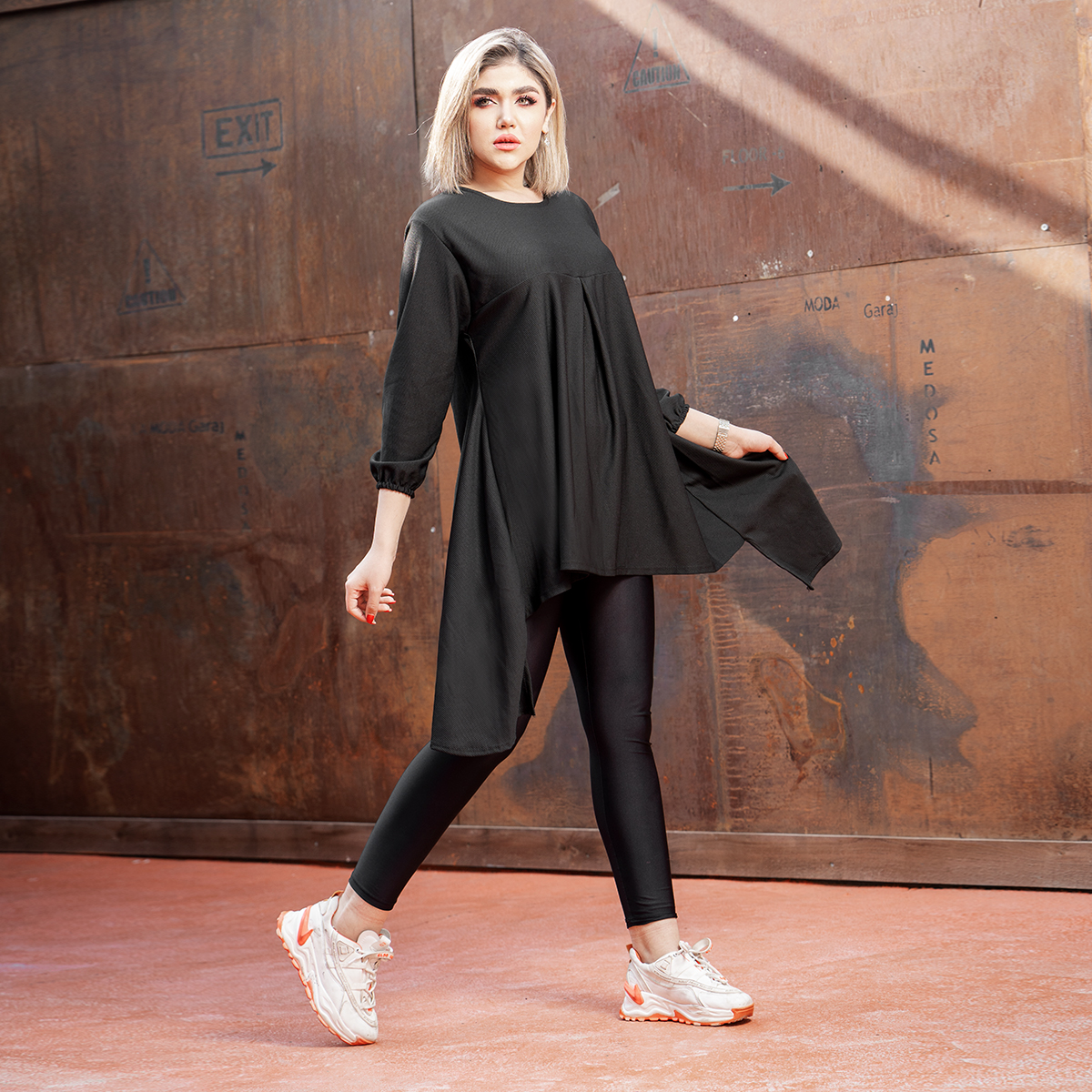 مانتو مشکی مدل Ghazal