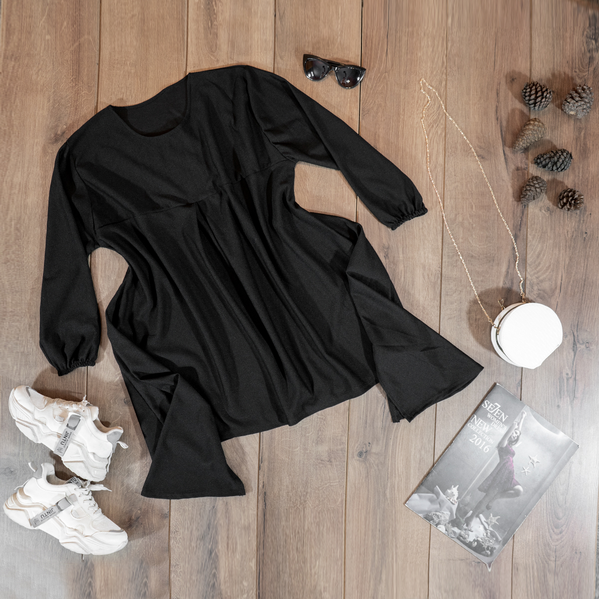 مانتو مشکی مدل Ghazal