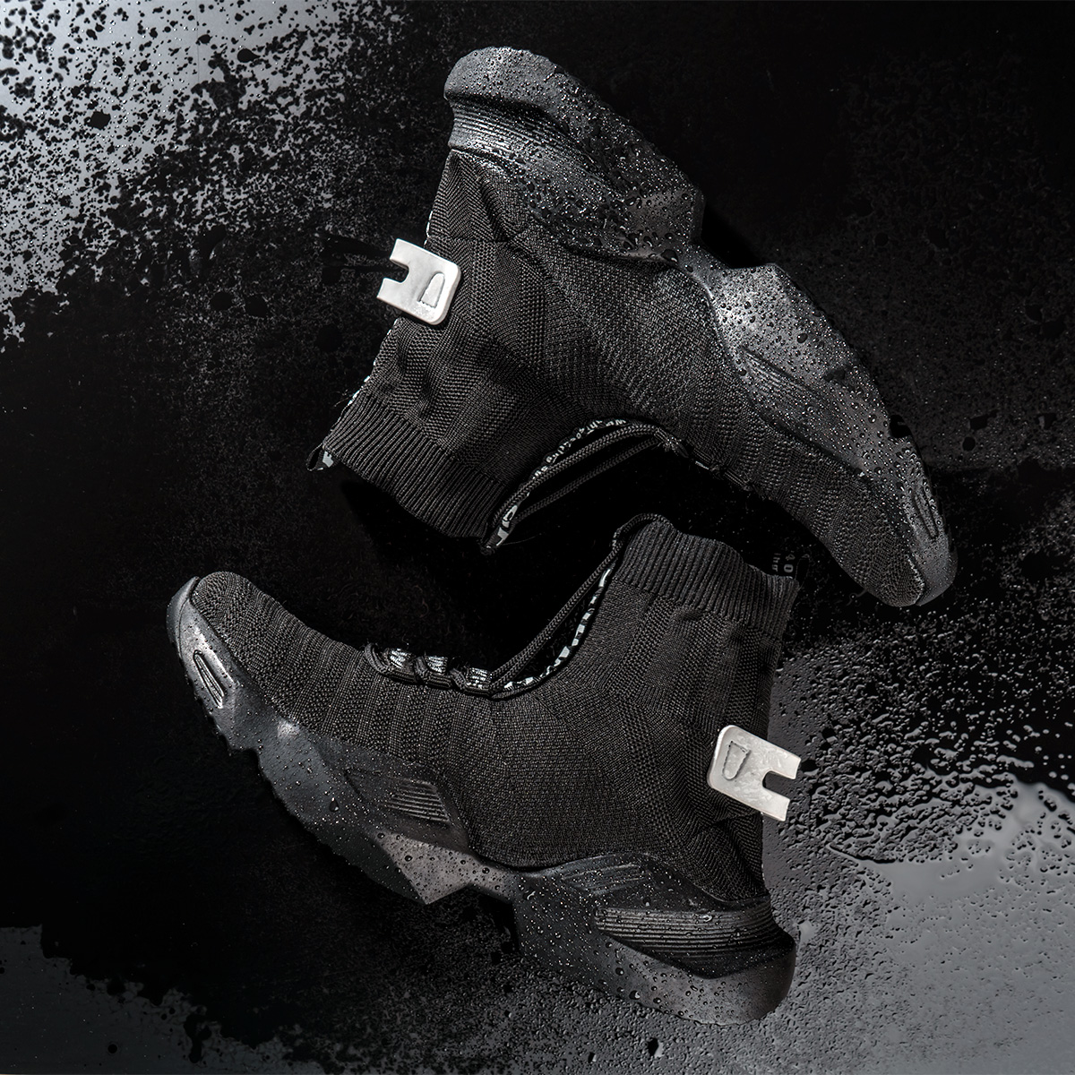 کفش ورزشی ساقدار مردانه مشکی مدلSasan