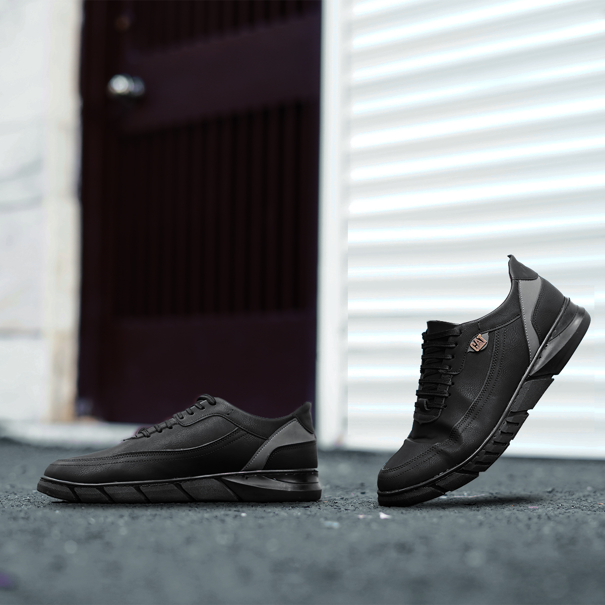 کفش تخت CAT مردانه مشکی مدل Bardin