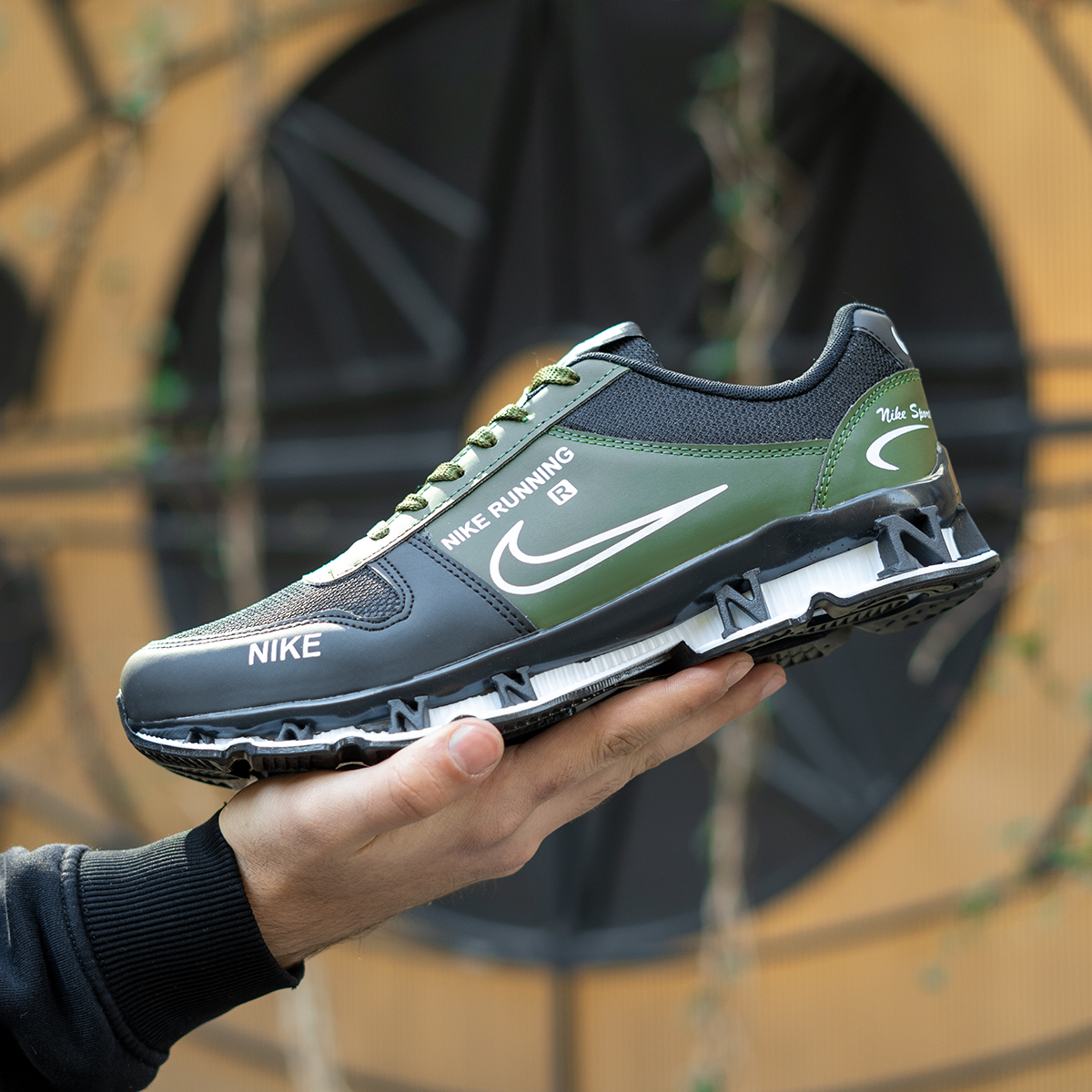 کفش ورزشی Nike running مشکی سبز مردانه مدلLabra