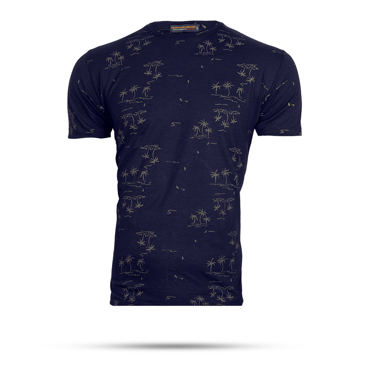 تیشرت هاوایی سرمه ای مردانه مدل E99