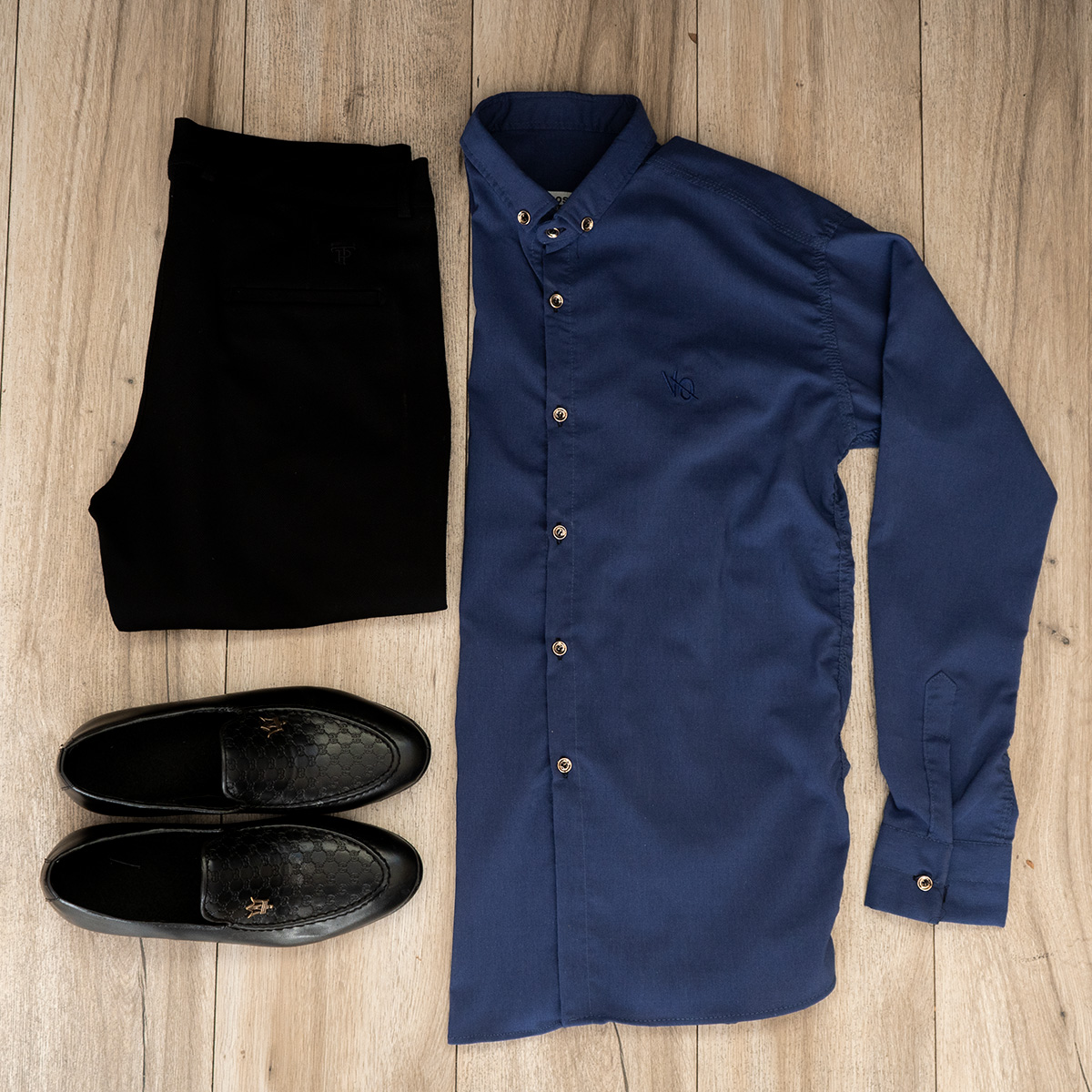 پیراهن مردانه آبی مدل VQ