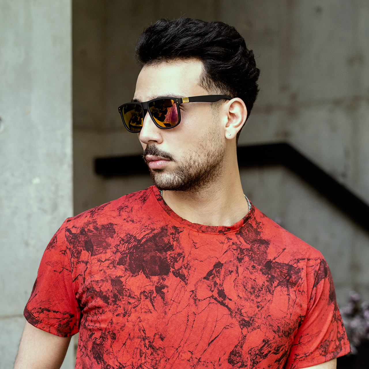 عینک آفتابی آینه ای نارنجی مدل A70