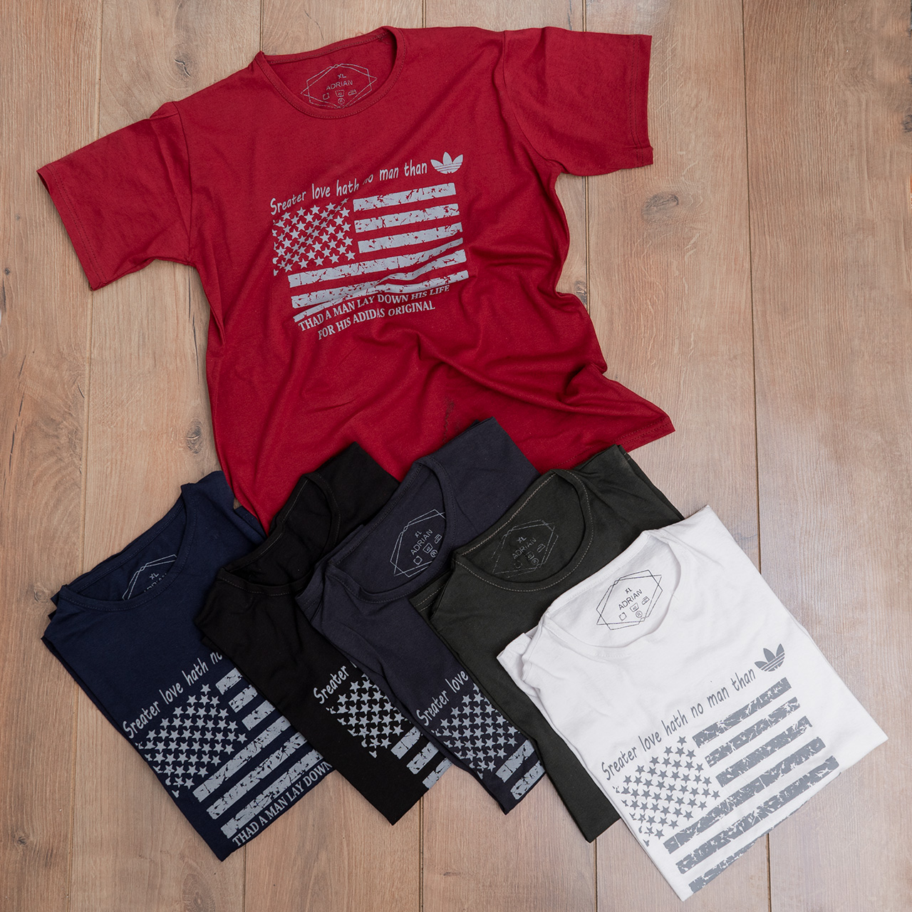 تیشرت مردانه مشکی (T) مدل Amrika