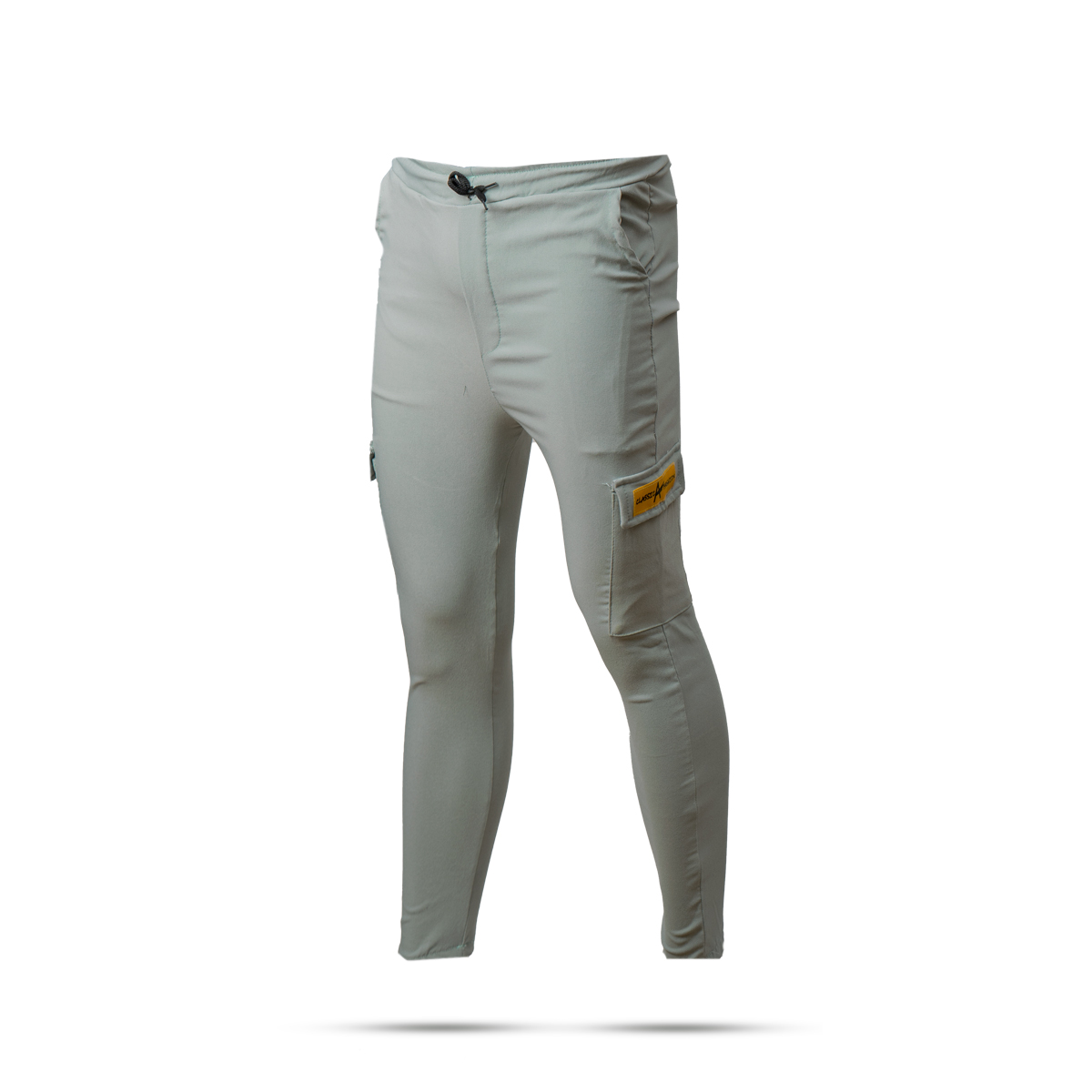 شلوار اسلش بنددار سبز کمرنگ چهارجیب مدل 68