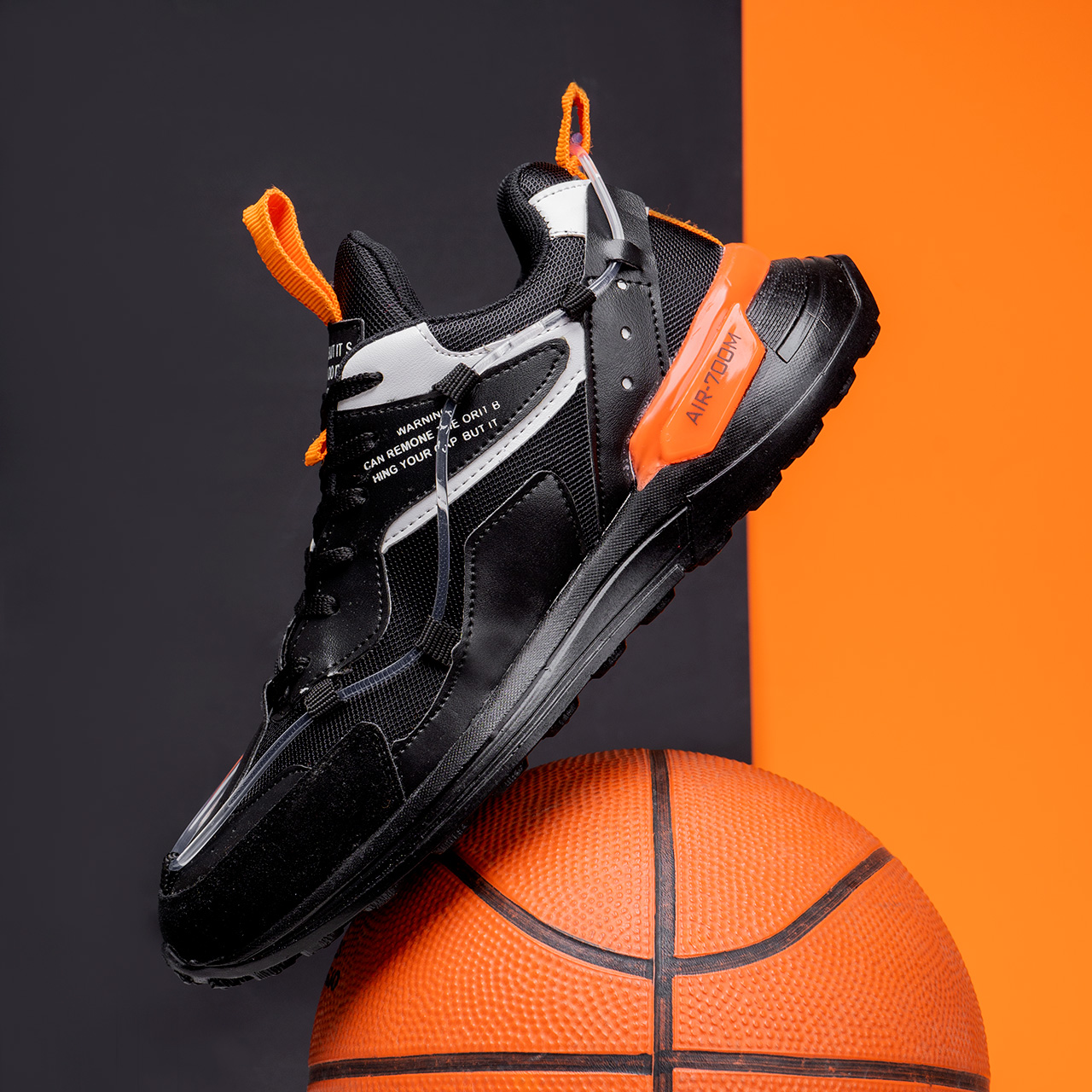 کفش ورزشی نایک مشکی نارنجی مردانه Zoom 700