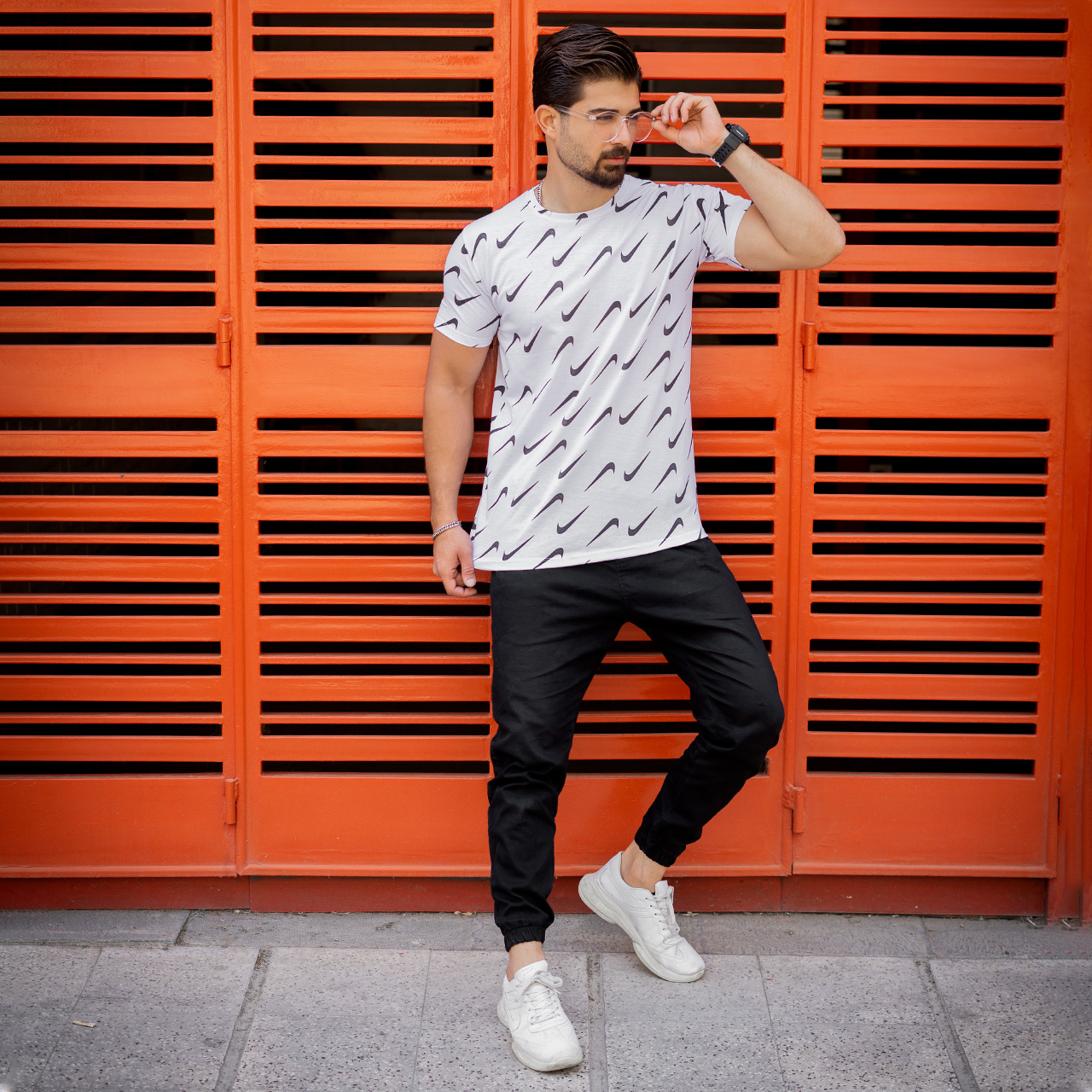 تیشرت نایک سفید مردانه مدل omid