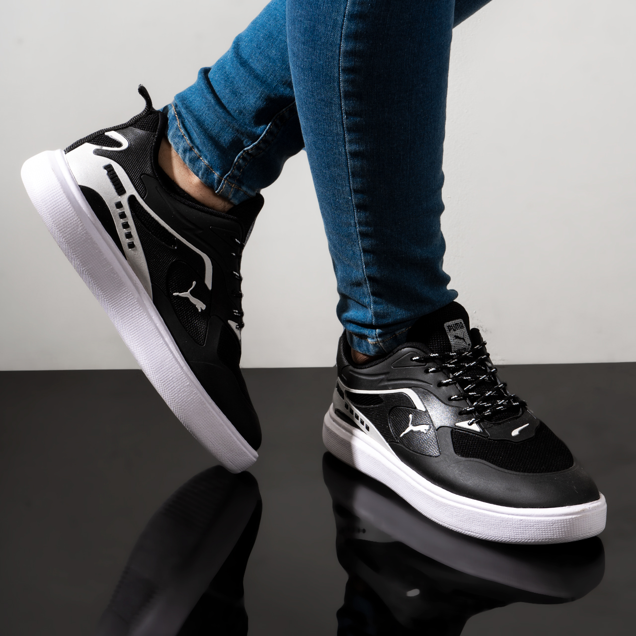 کفش تخت مردانه پوما-مشکی مدل Parin