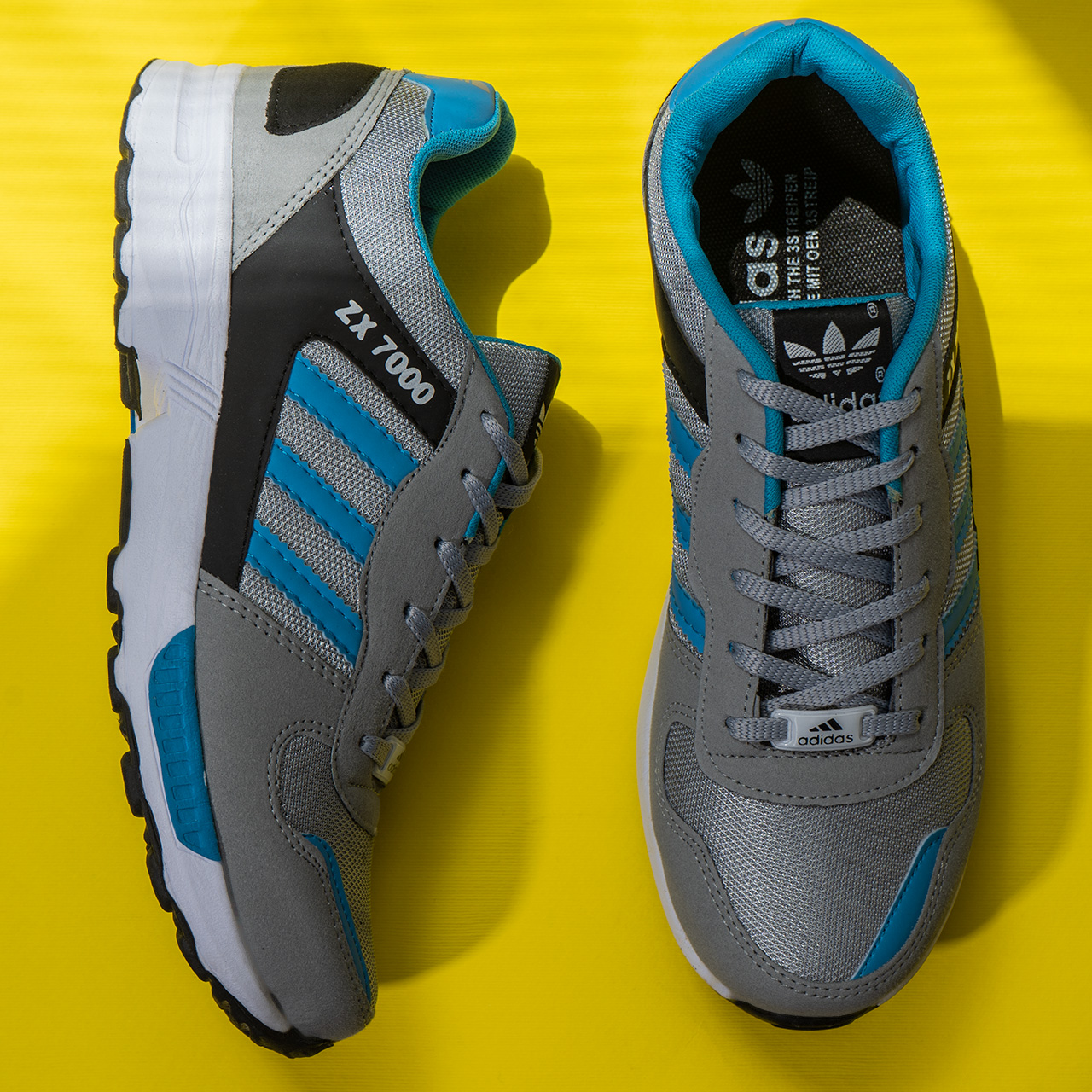 کفش ورزشی مردانه طوسی آبی مدل ZX7000