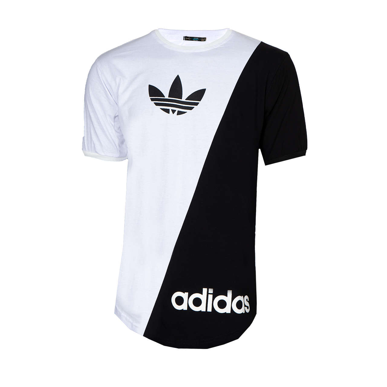 تیشرت Adidasسفید مشکی مردانه مدلBehnam