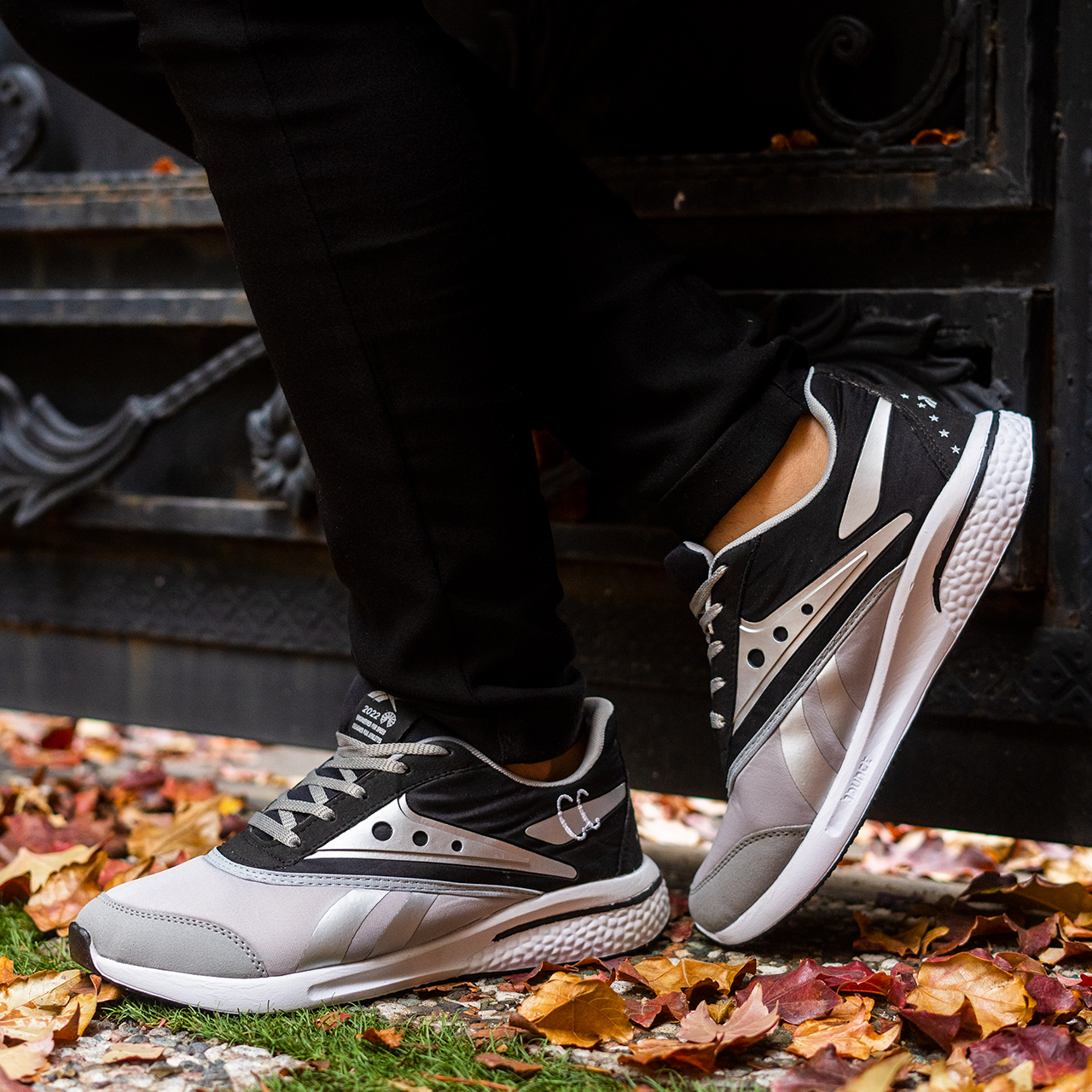 کفش ورزشی ریبوک مشکی طوسی مردانه مدل 25CC