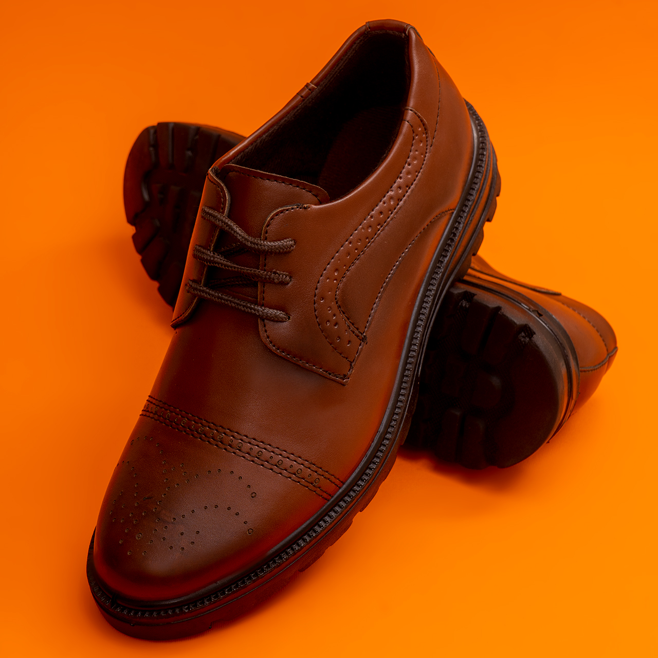 کفش رسمی قهوه ای مردانه مدلX307