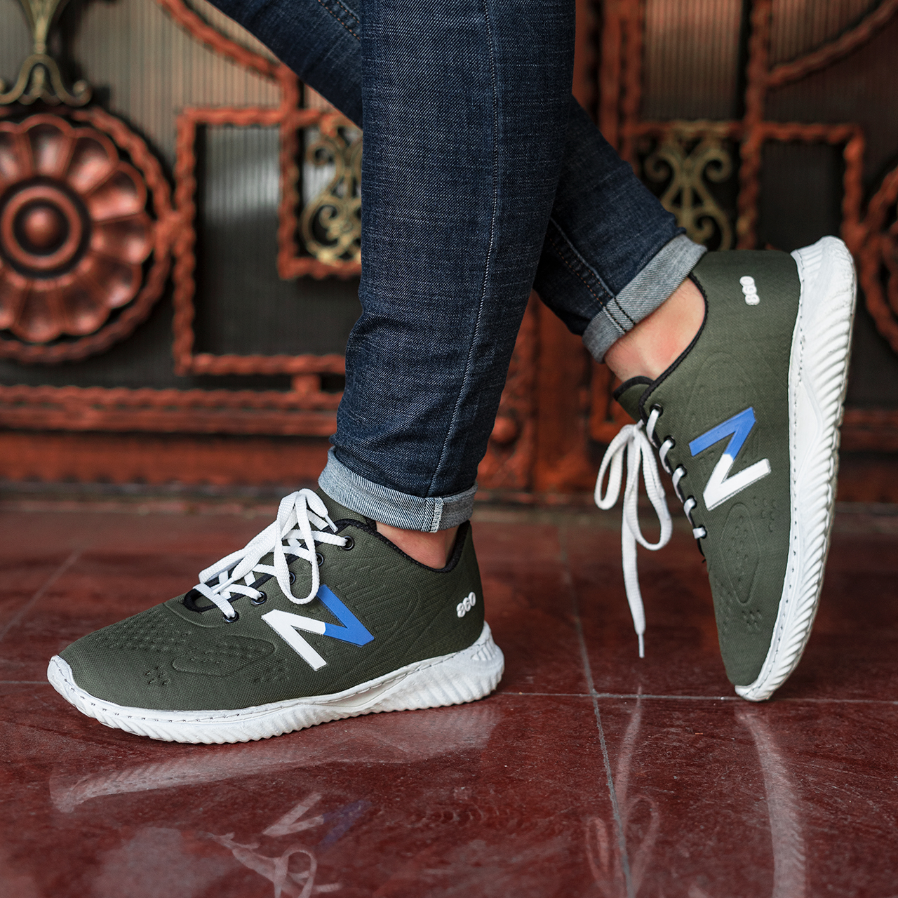 کفش ورزشی مردانه نیوبالانس سبزمدلMani