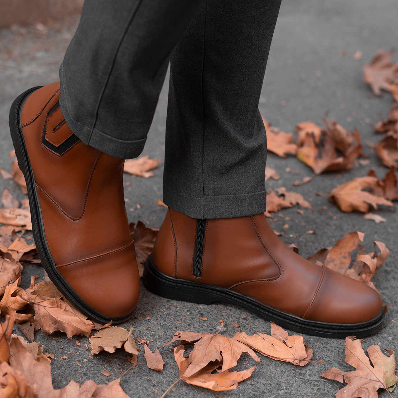 نیم بوت مردانه قهوه ای مدل Argan