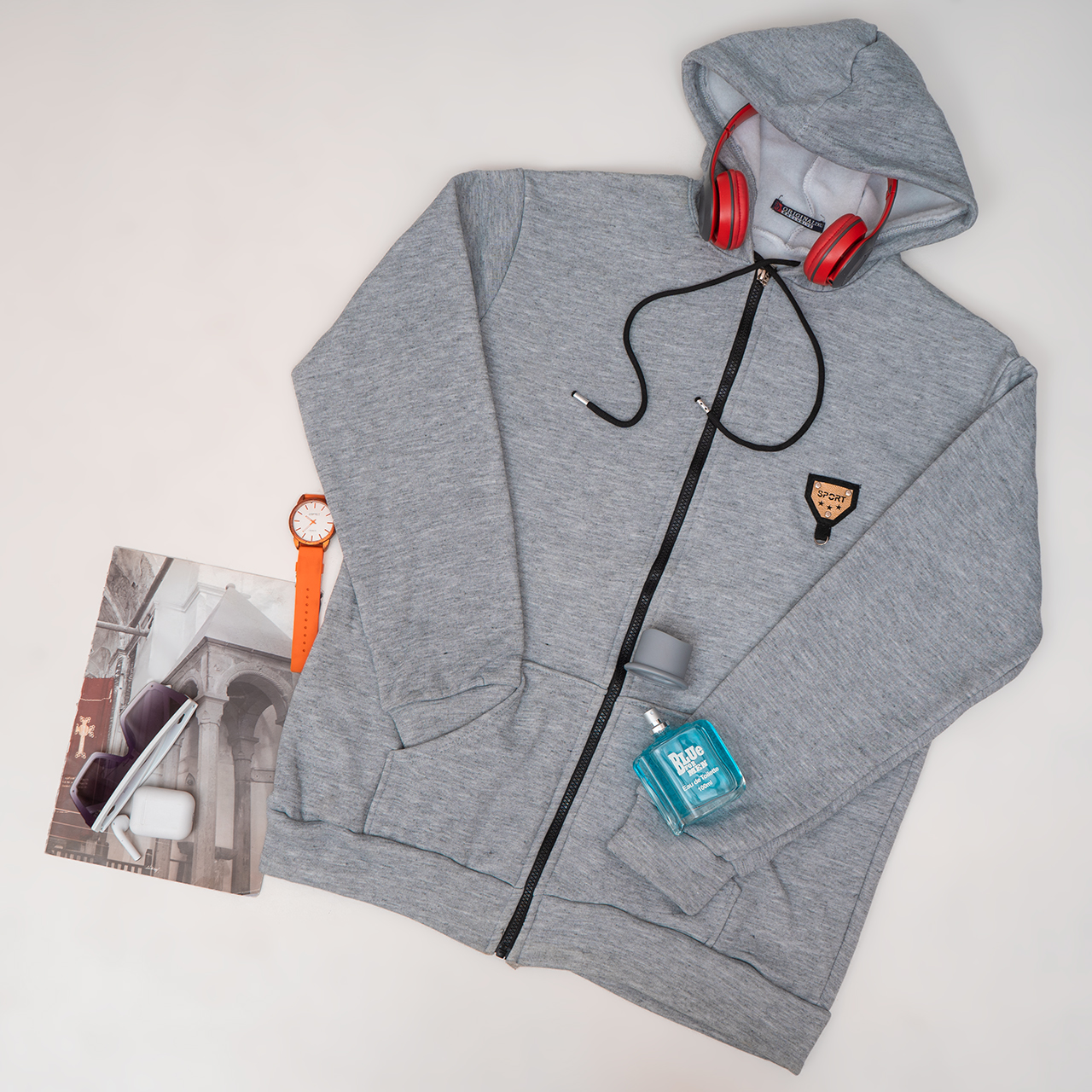 سوییشرت طوسی روشن Sport مردانه مدل T63