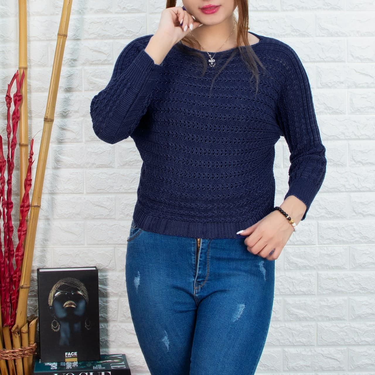 نیم تنه دخترانه سرمه ای مدل Bita