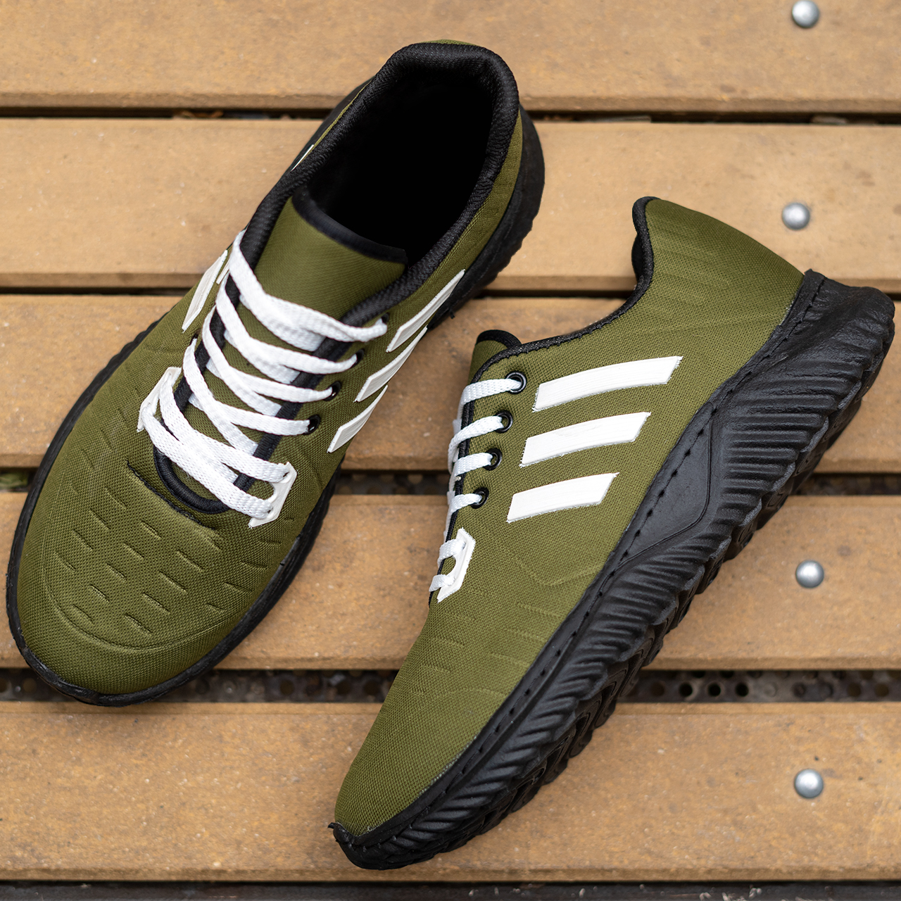 کفش مردانه سه خط سبز مدل Dayan(T)