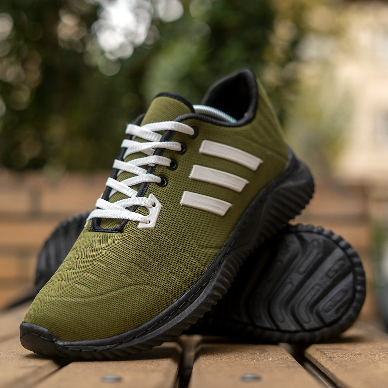 کفش مردانه سه خط سبز مدل Dayan(T)