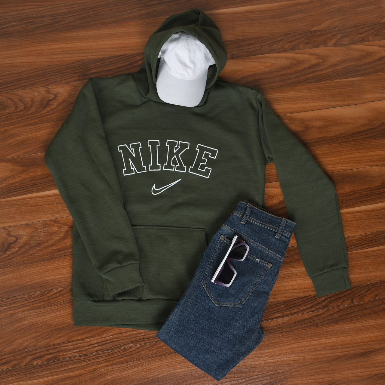 هودی مردانه نایک سبزمدل TEMPA