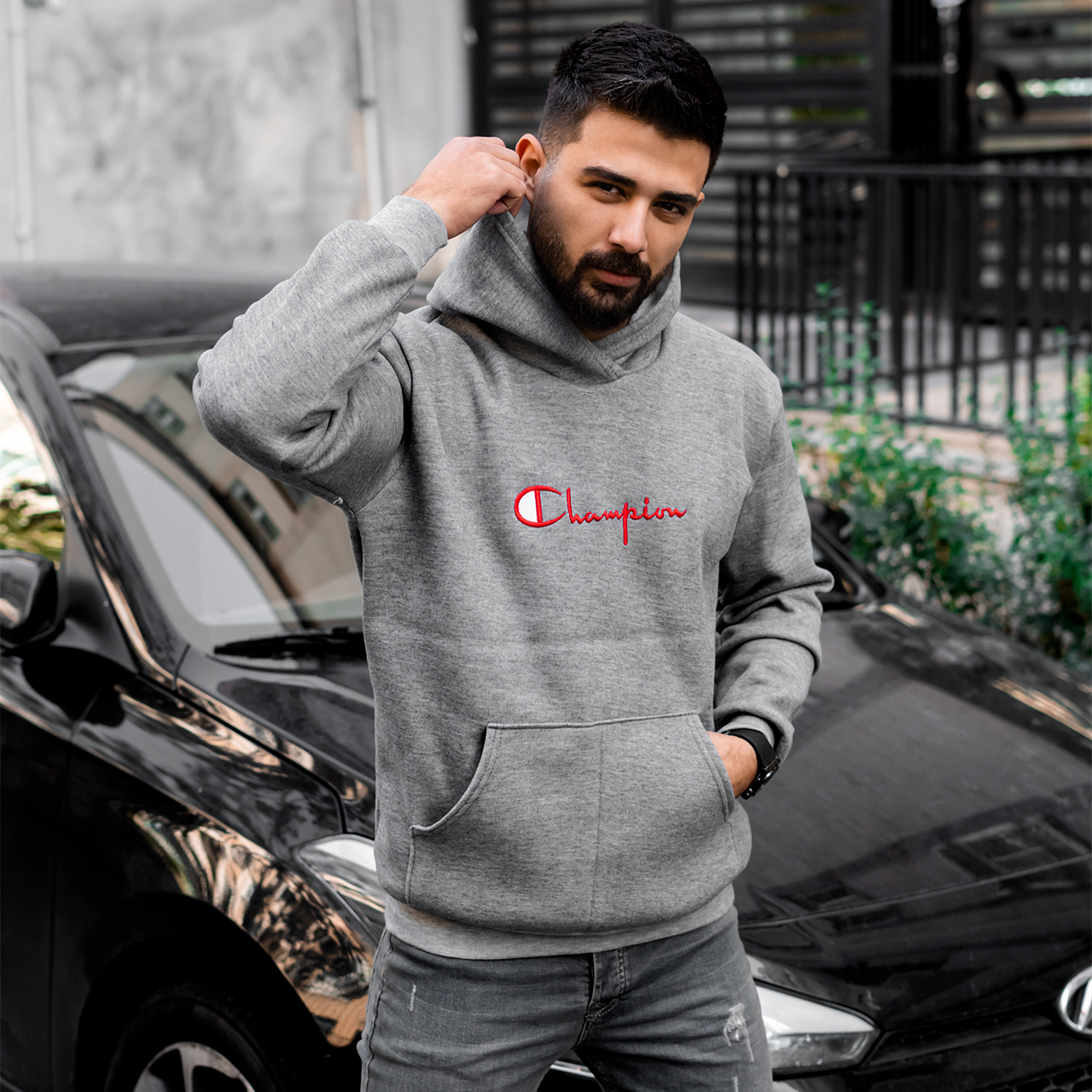 هودی طوسی روشن مردانه مدل champion