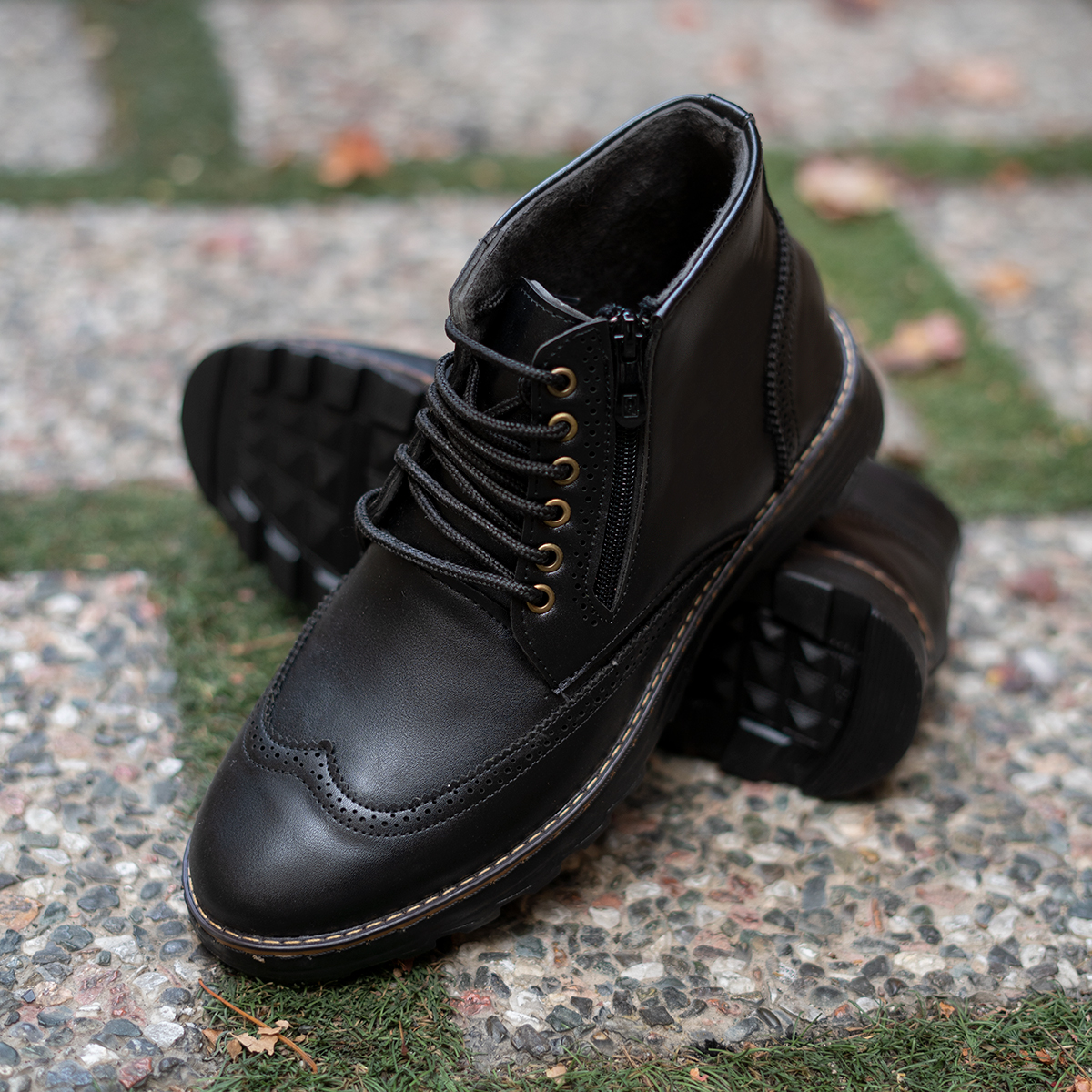 نیم بوت مردانه مشکی مدل Hirbod