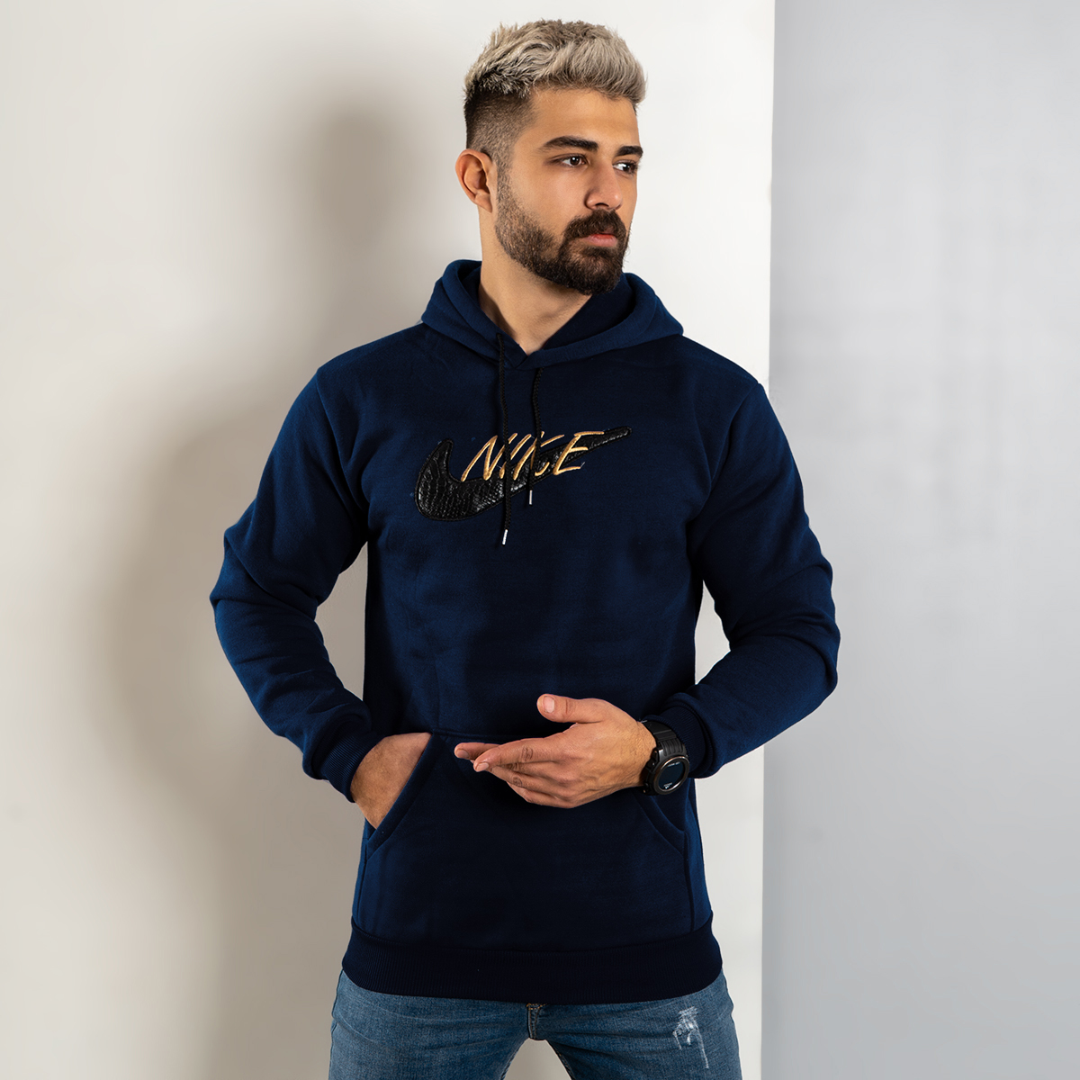 هودی Nike سرمه ای مردانه مدل Henry