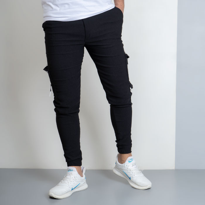 شلوار اسلش مردانه مشکی مدل Alima