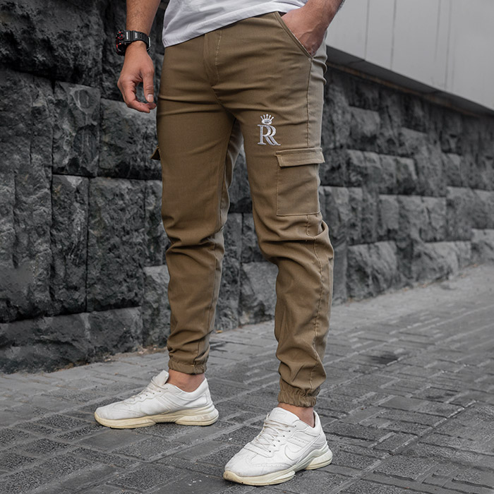 شلوار اسلش خاکی مردانه مدل R15