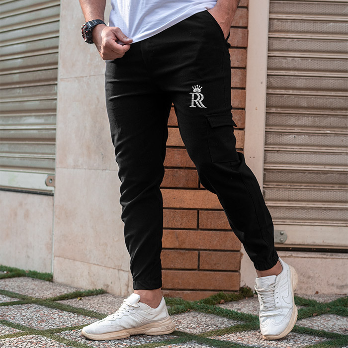 شلوار اسلش مشکی مردانه مدل R15