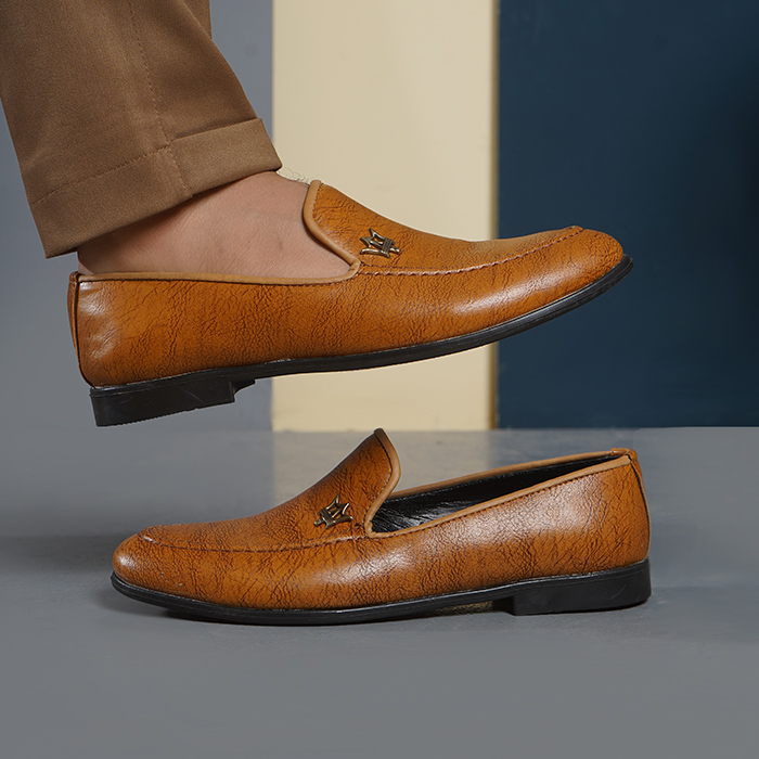 کفش کالج مازراتی مردانه عسلی طرحدار مدل M372