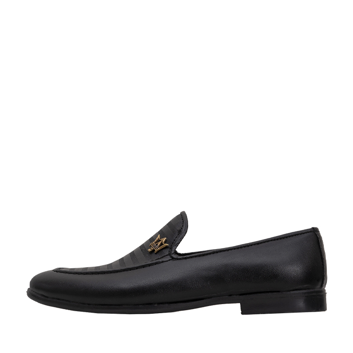 کفش کالج مازراتی مشکی طرح خطی مردانه مدل BAVINO