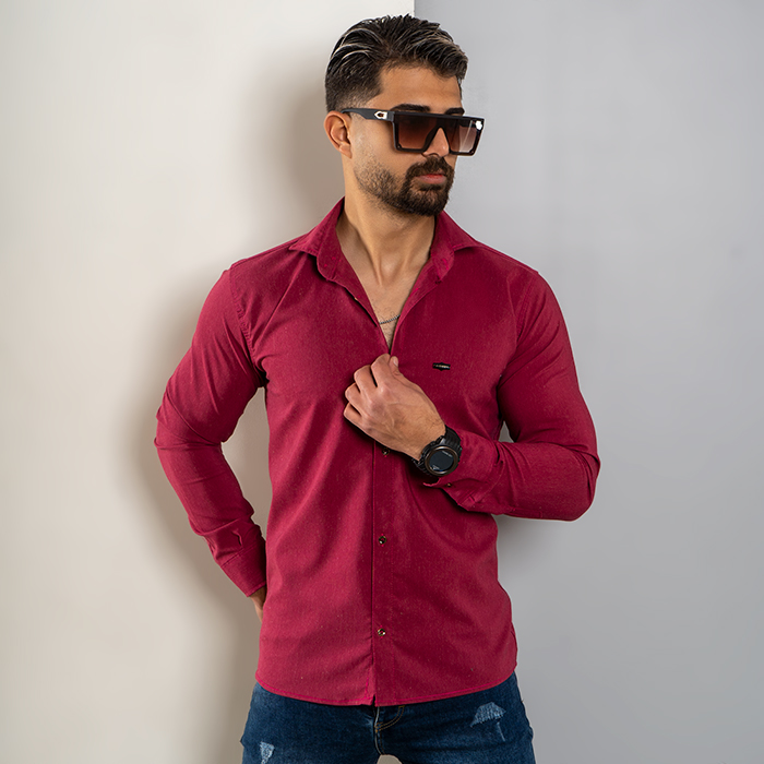 پیراهن مردانه قرمز مدل Novan