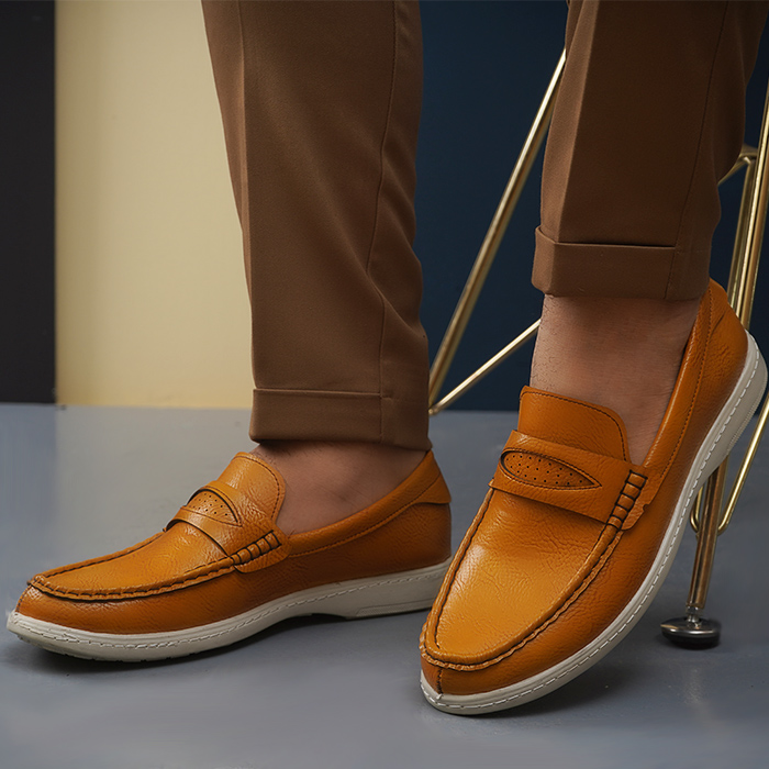 کفش کالج مردانه خردلی مدل Lira