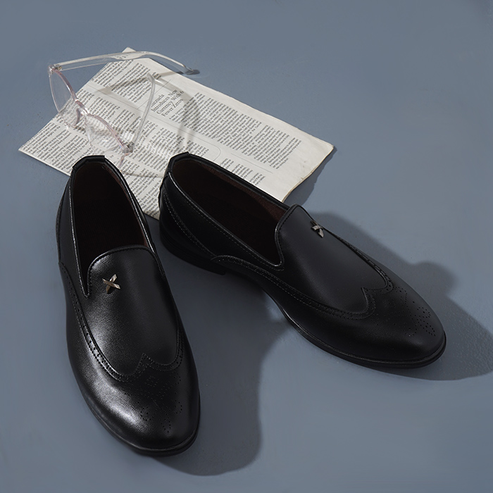 کفش کالج مردانه مشکی مدل Zinax