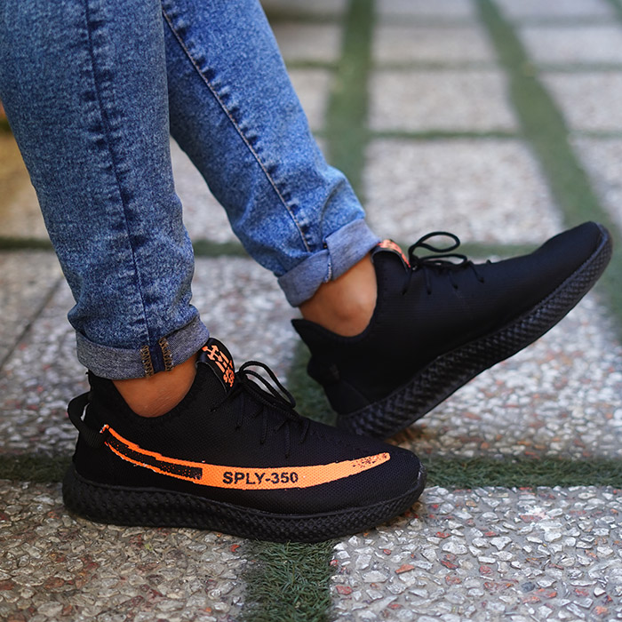 کفش ورزشی SPLY350مشکی نارنجی مردانه مدلYogi